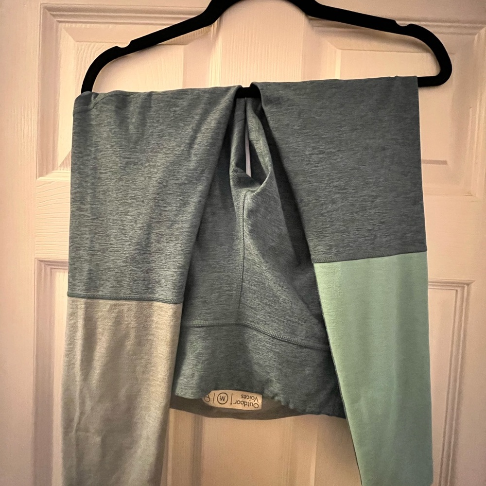 Outdoor Voices Leggings, Blue Color Block